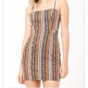 Cutout Striped Mini Dress